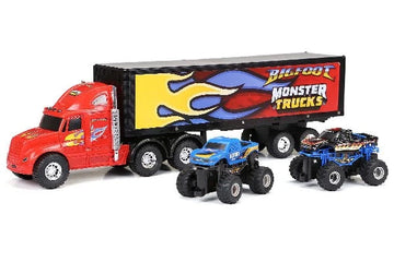 New Bright Monster Truck Hauler 22" w/2 trucks Alm produkt 123Unik