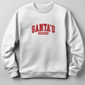 Santas favorite Customizer 123Unik Print på front White Large
