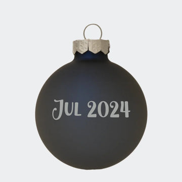 Mat kongeblå julekugle Customizer 123Unik 1 linje 57mm