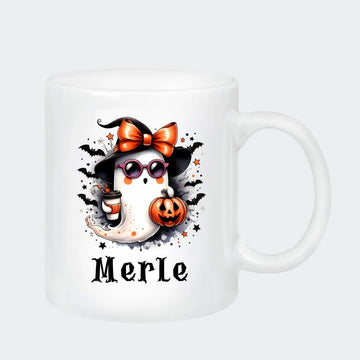 Cute halloween spøgelse Customizer TeeInBlue Keramik krus 330ml hvid 330ml