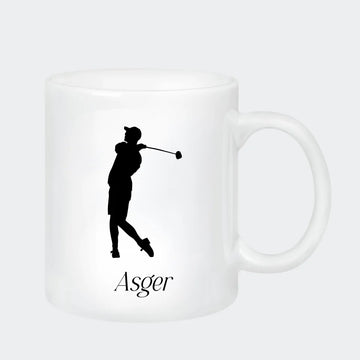 Golf kaffekop Customizer TeeInBlue Keramik krus 330ml hvid 330ml