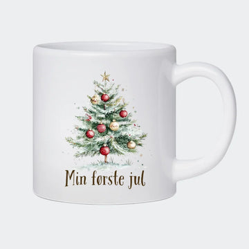Min første jul Customizer TeeInBlue Plastikkop 180ml hvid 180ml