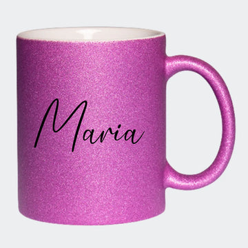 Lilla glitterkop med navn Customizer 123Unik Lilla glitterkop Lilla 330ml