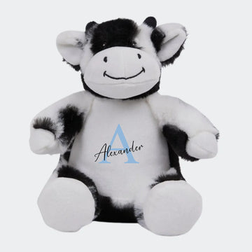 Lille ko bamse Customizer TeeInBlue Vælg farve fra vores farvepalette Sort og hvid Ko