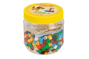 HAMA maxi perler 400 perler og 2 plader i gul dåse 123Unik