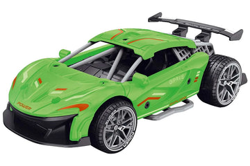 KLX Die-cast træk-tilbage bil med lyd, grøn 123Unik