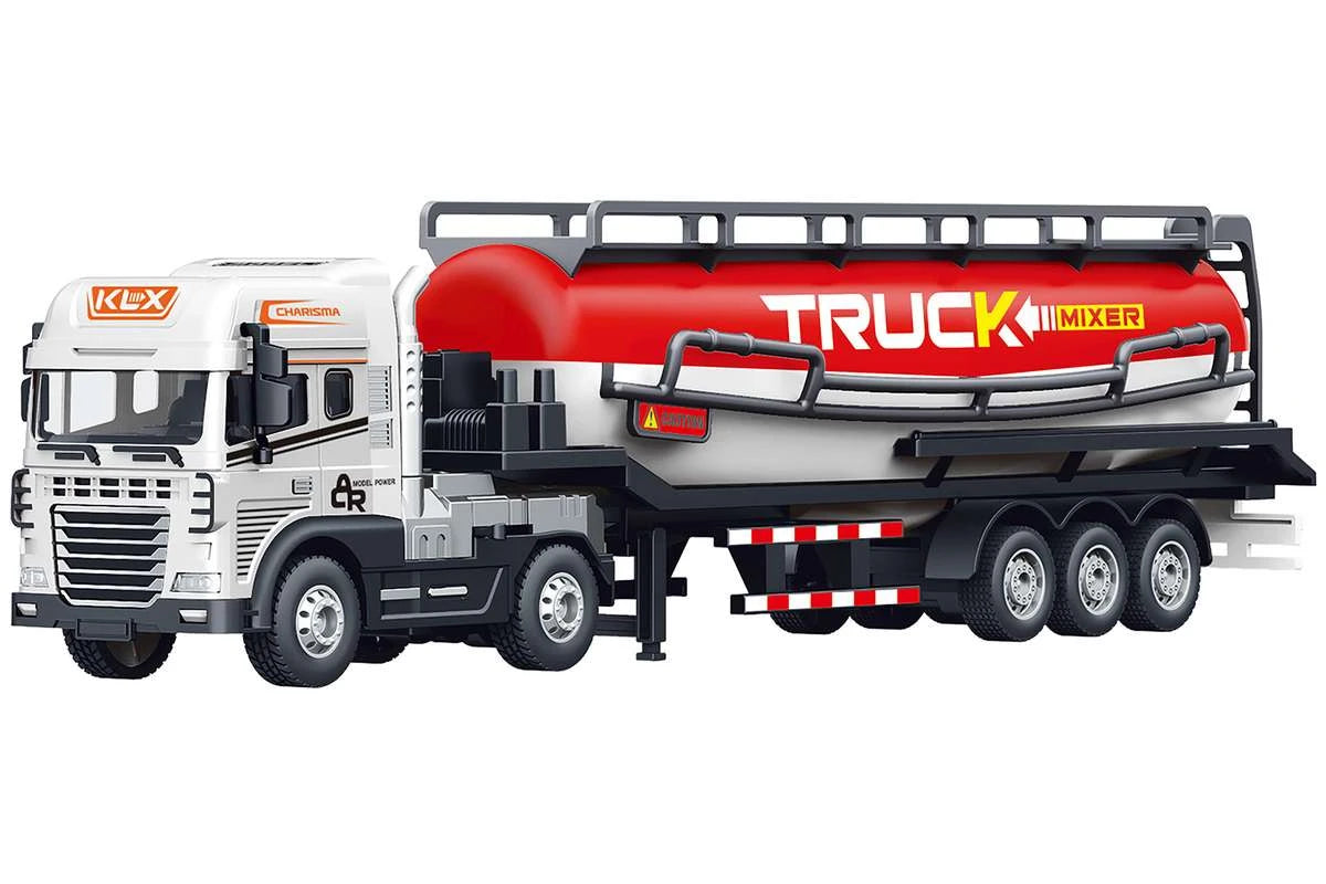 KLX die-cast Die-cast truck with auto trailer, light & sound
