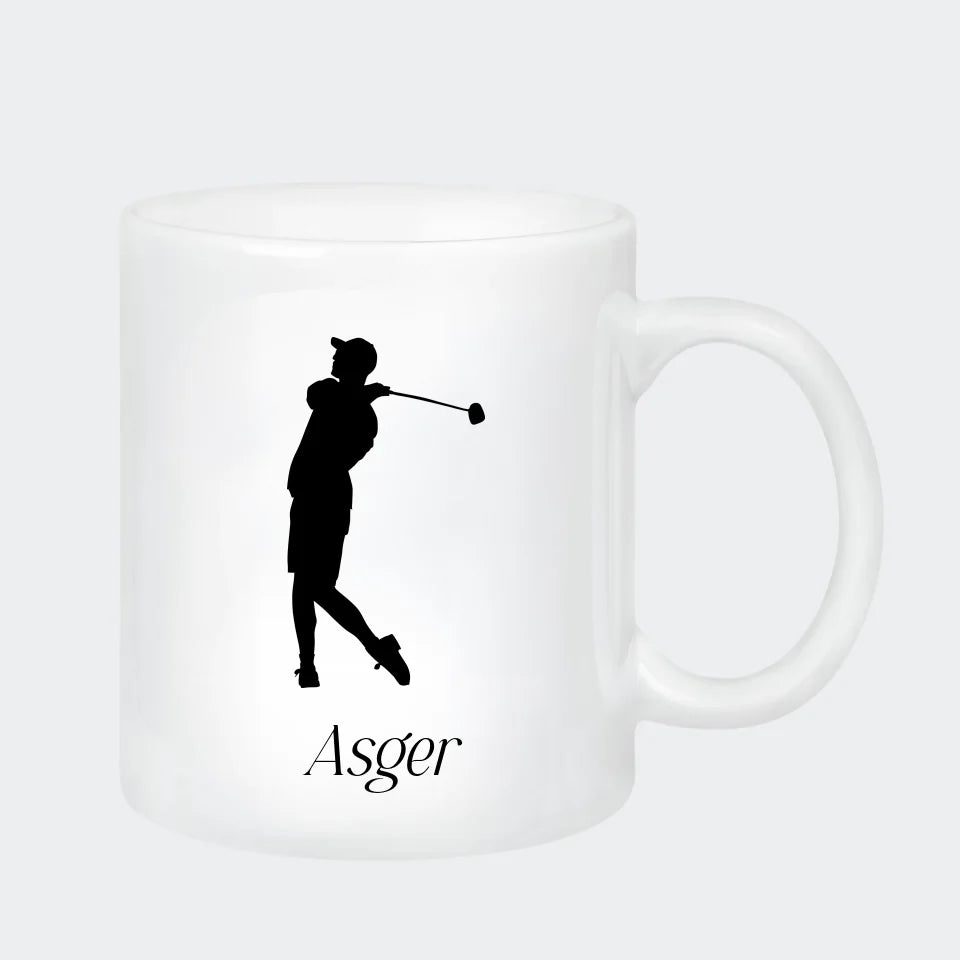 Golf kaffekop Customizer TeeInBlue Keramik krus 330ml hvid 330ml