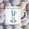 Lyseblå påskeharer - Flere produkter Customizer TeeInBlue Enamelkop sølv kant 300ml Hvid 300ml