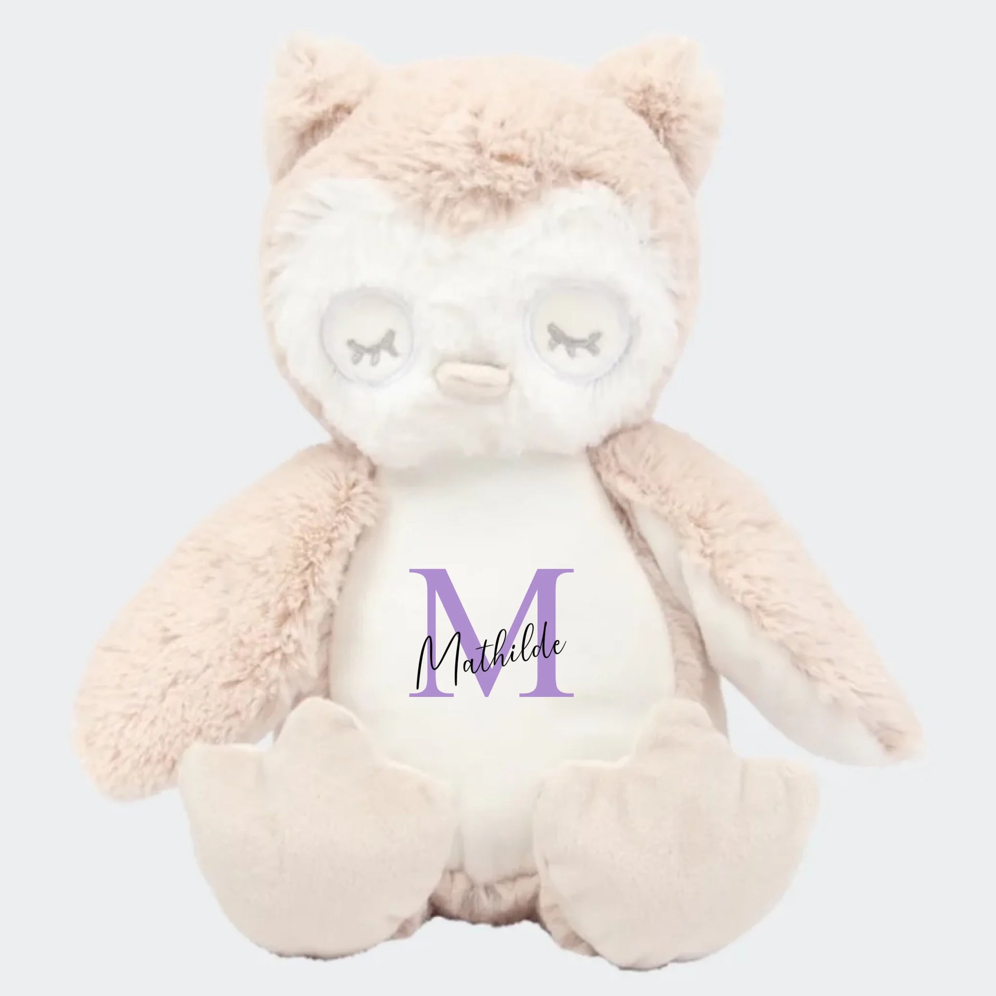 Lille ugle bamse Customizer TeeInBlue Design selv farve brun m
