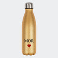 Glitter drikkedunk - flere farver med tekst og hjerte Customizer 123Unik Glitter drikkedunk Guld 500ml
