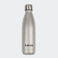 Glitter drikkedunk - navn Customizer TeeInBlue Glitter drikkedunk Sølv 500ml