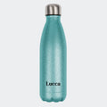 Glitter drikkedunk - navn Customizer TeeInBlue Glitter drikkedunk Blå 500ml