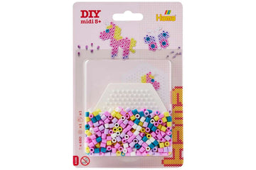 HAMA midi blister lille hexagonal plade + perler 123Unik