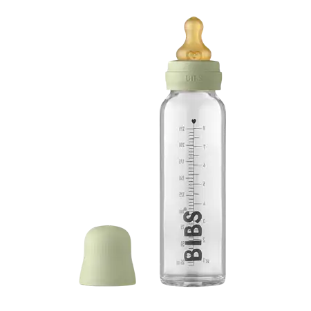 BIBS glassutteflaske - 225ml - flere farver
